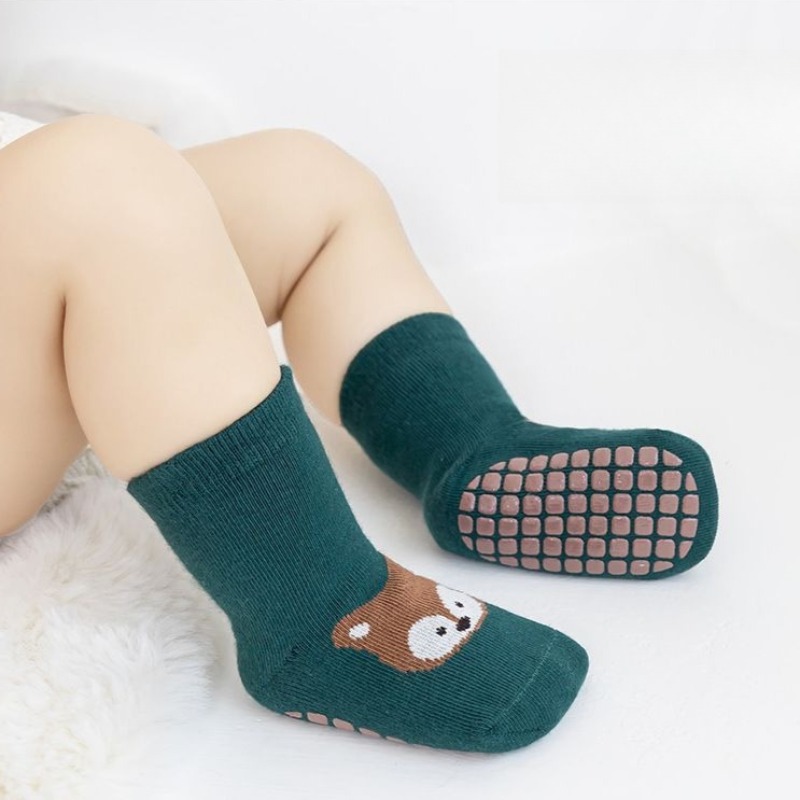 Gripper Foot Walking - Детские носки-тапочки с нескользящей подошвой, хлопковые,