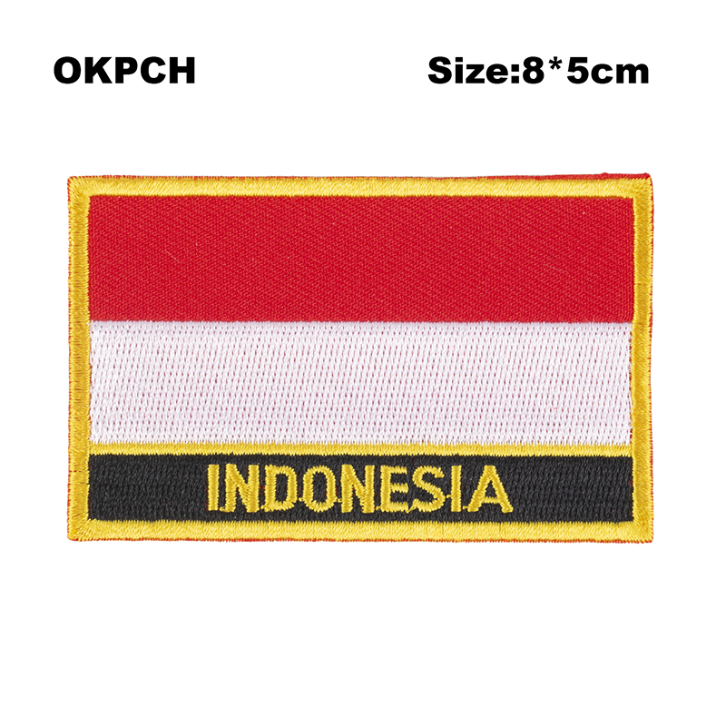 Sewing Indonesia - Патчи с вышивкой с индонезийским флагом,